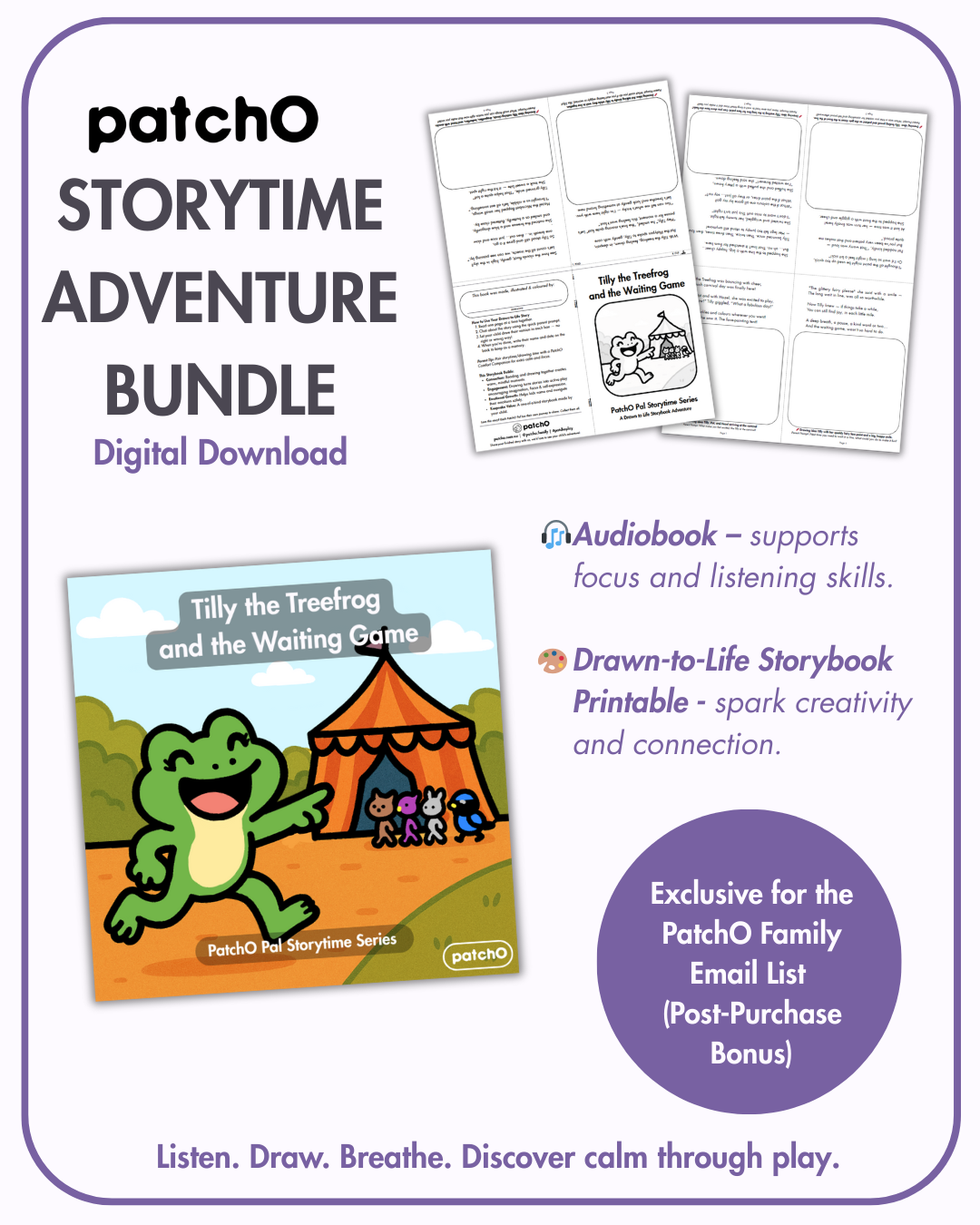 Tilly the Treefrog and the Waiting Game Storytime Adventure Bundle - PatchO