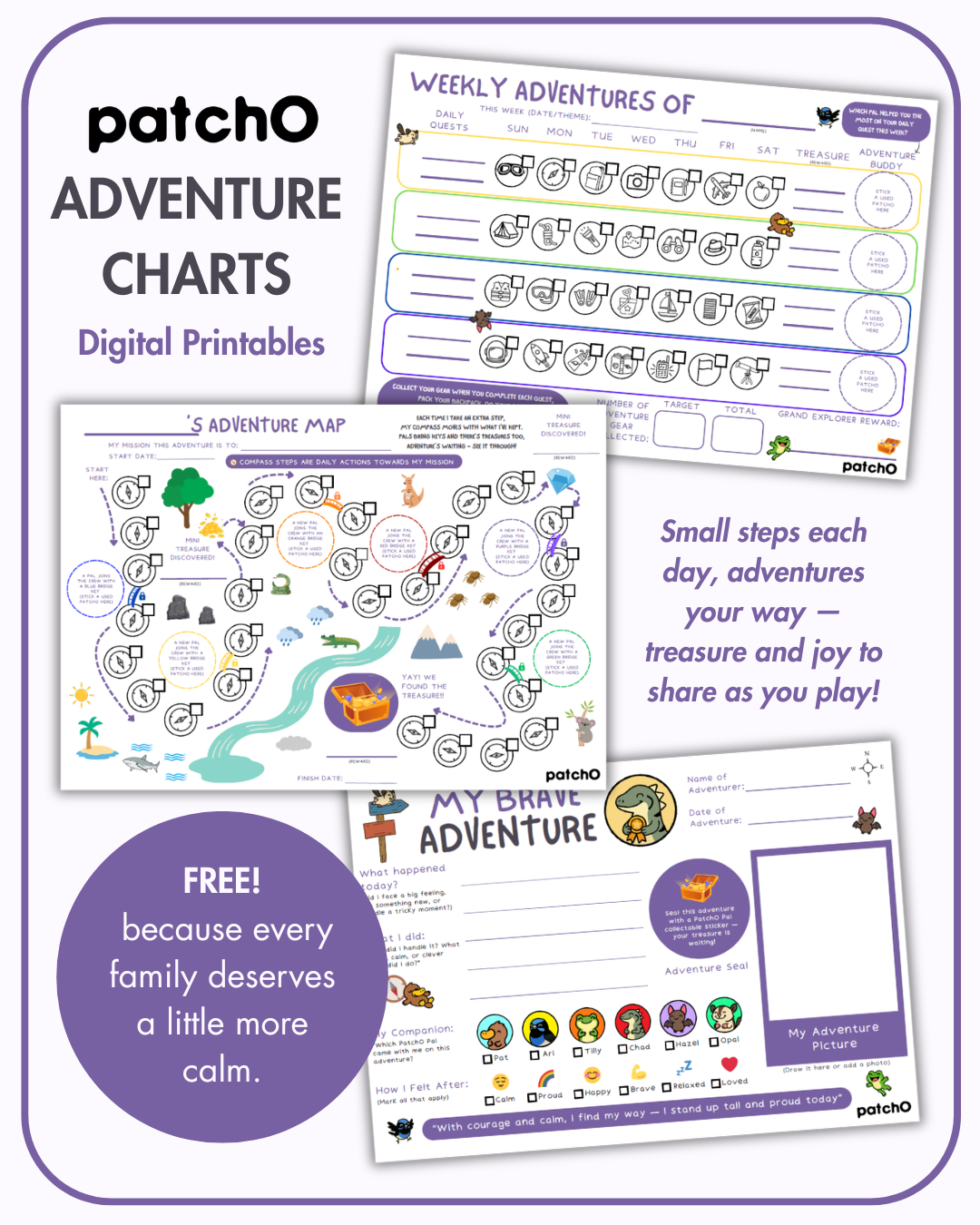 Adventure Charts (Digital Printable Set) - PatchO